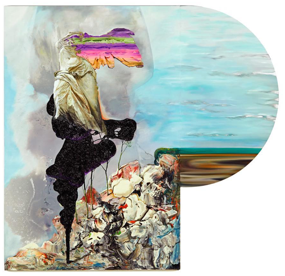 승리의 여신 · 캔버스, 알루미늄 패널 위 유채, 래커 · 145 x 145 cm · 2022 (이미지출처 = 두남재아트센터) · Victory of Samothrace · oil, autolack on canvas, aluminum panel.