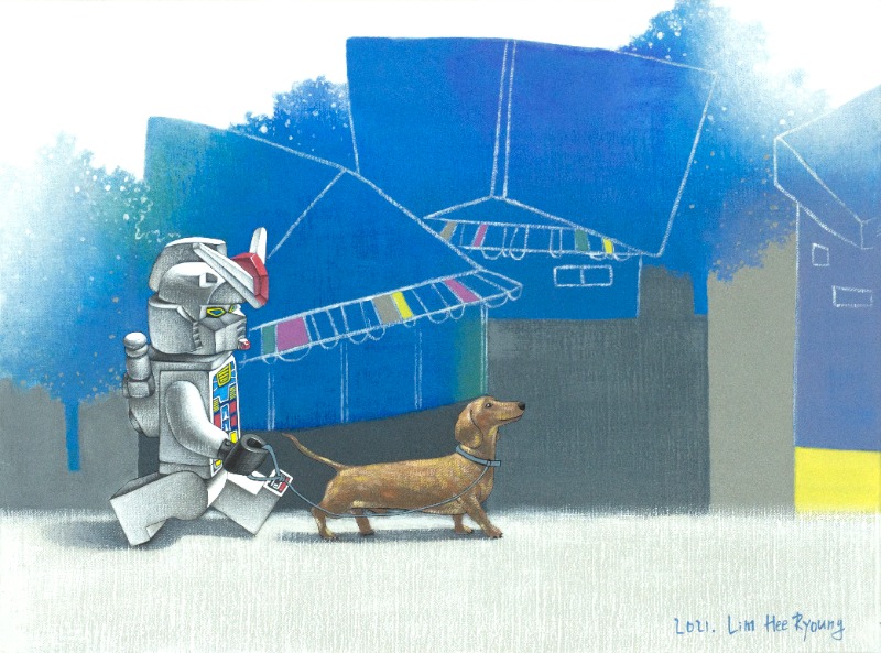 Geondori out for a walk · acrylic on canvas · 50 x 37cm · Geondori out for a walk · acrylic on canvas
