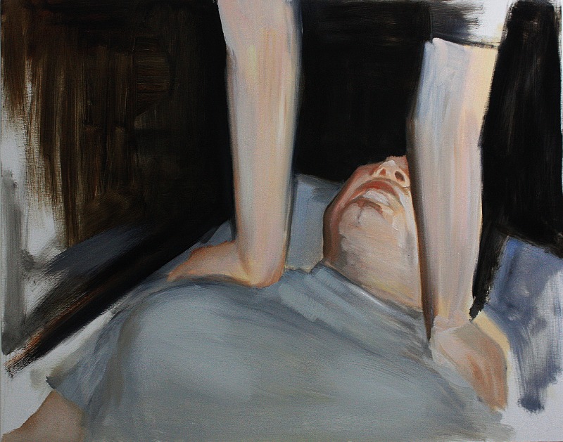 이은철, 어깨를 누르고 있는 사람 · oil on canvas · 91x116cm · 2013 (이미지출처 = 우민아트센터)