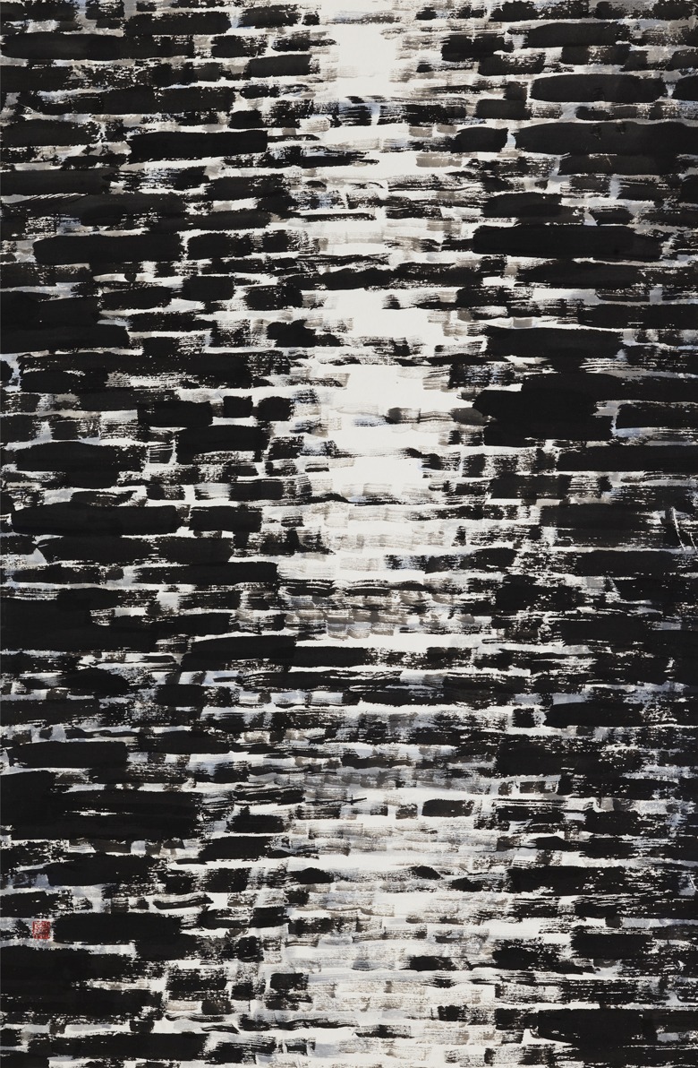 wave · 한지에수묵담채 · 64x95cm · 2022 (이미지출처 = 햇빛담요재단)