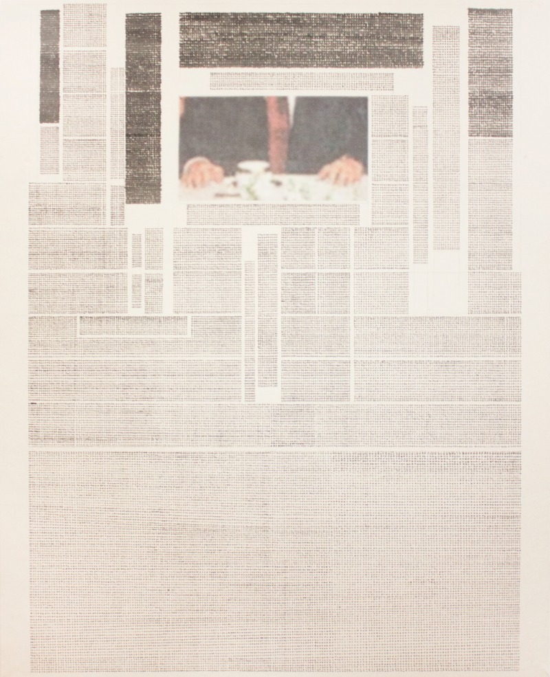 1997년 11월 22일 (IMF 구제금융 공식요청) · 한지에 먹, 디지털 프린트 · 162.3cm x 130cm · (이미지출처 = 서울갤러리)