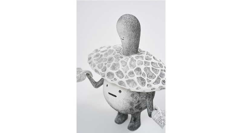 땅충이 · Ceramic, Fired-sketch · 190x200(mm) · 2021 (이미지출처 = 학고재아트센터) · Camo · Ceramic, Fired-sketch