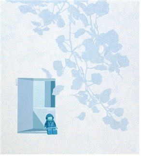 나현신, 푸른정원 · 아크릴채색 · 110x100cm · 2021 (이미지제공 = 파트론, SAC)
