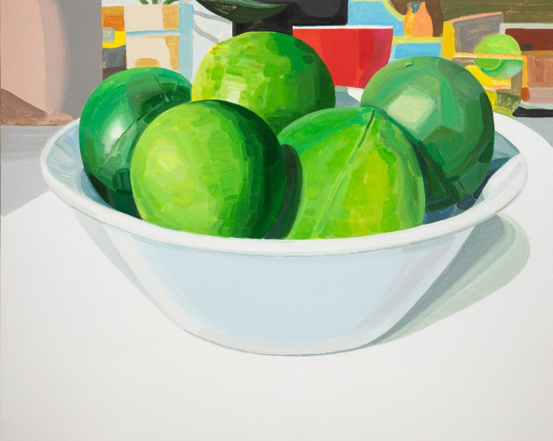노석미, greeentangerines, Green tangerines · acrylic on canvas · 130.3x162.2cm · 2020 (이미지제공 = 에브리데이몬데이) · Noh Seokmee, greeentangerines, Green tangerines · acrylic on canvas
