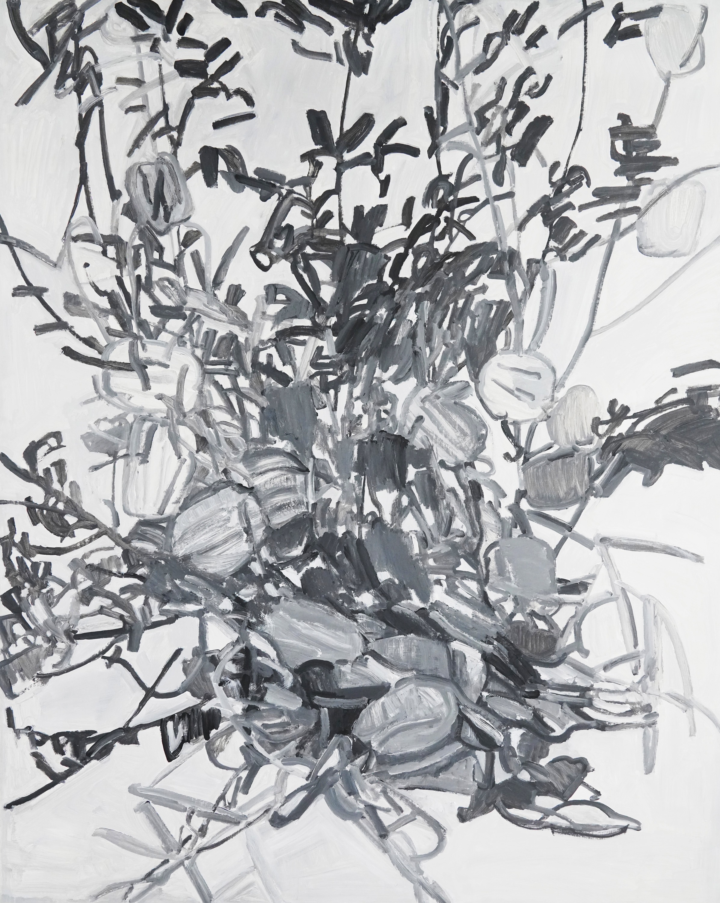 풍선덩굴 · 캔버스에 과슈 · 162x130.3cm · 2021 · 엄유정 · (이미지출처 = 우민아트센터)