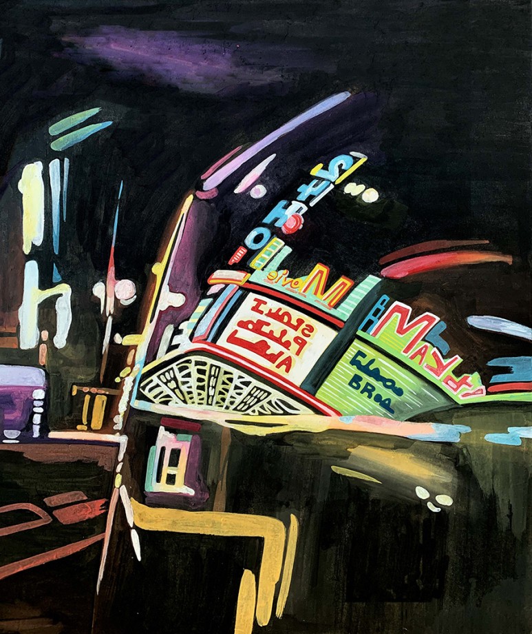 24hours · 장지에 분채 · 53.0x45.0cm · 2020 · 김나연 · (이미지출처 = 갤러리일호)