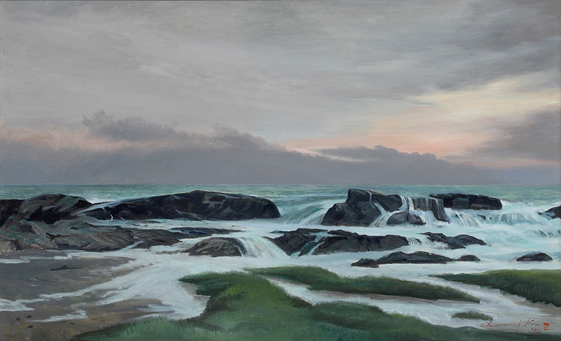 속초 · 캔버스에 유채 · 71×116cm · 1992 · 구자승 · (이미지출처 = 한원미술관)