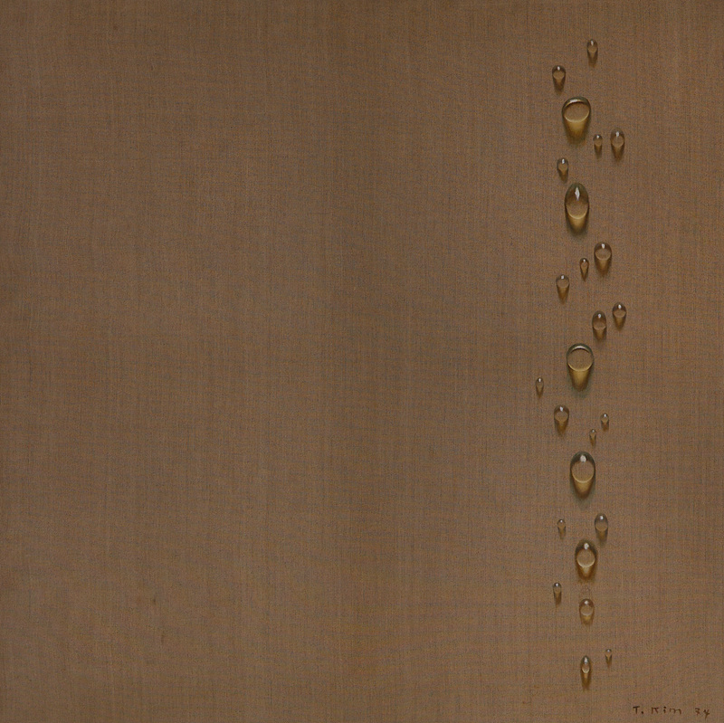 물방울 · 캔버스에 유채 · 79.5×79.5cm · 1974 · 김창열 · (이미지출처 = 한원미술관)
