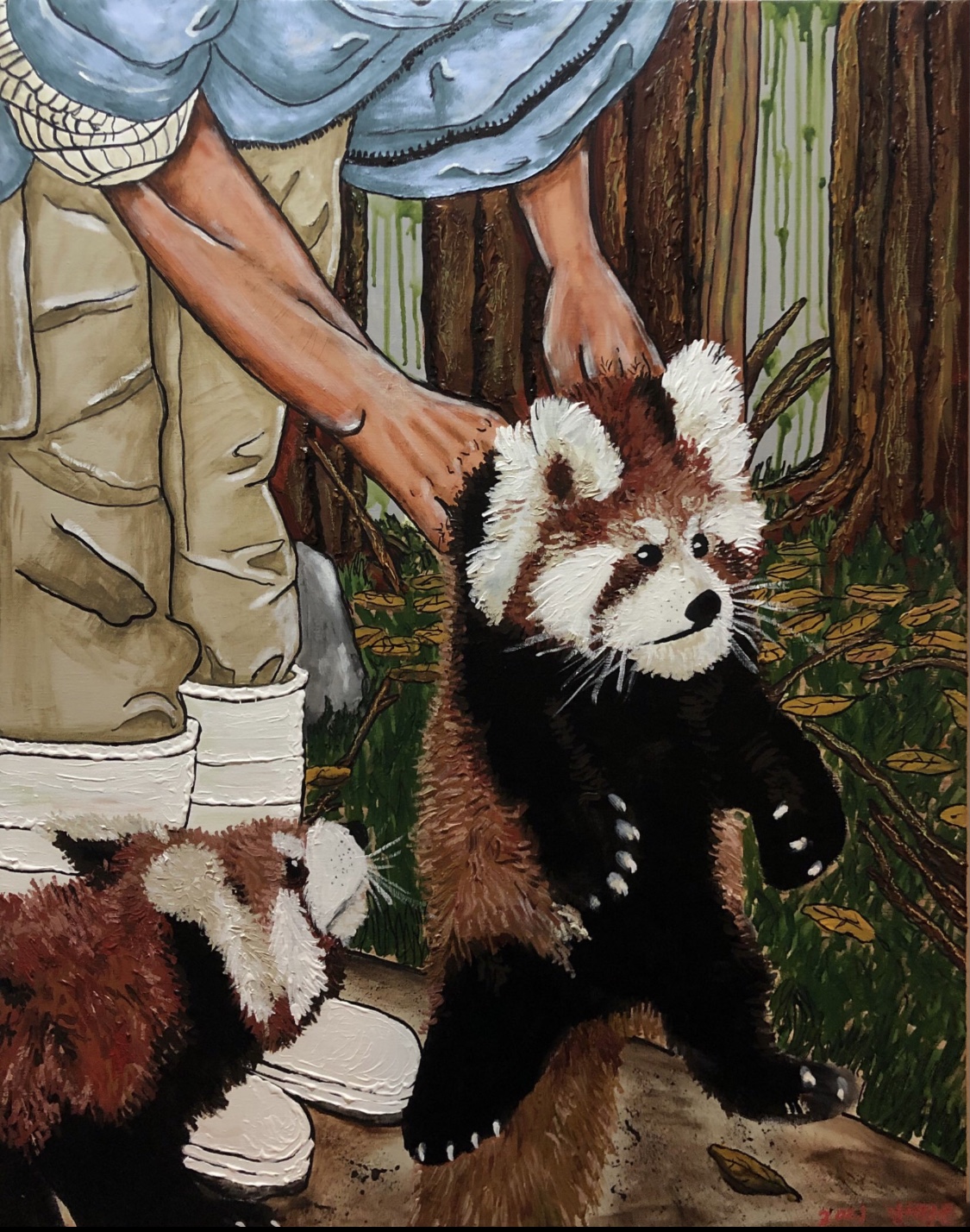말리지마 · Mixed media on canvas · 90.9 x 72.7 cm · 2021