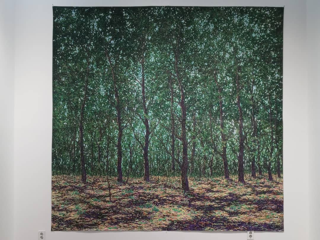 오월의 숲 · Acrylic on paper · 150x 50cm · 2021 (출처 = 밀스튜디오)