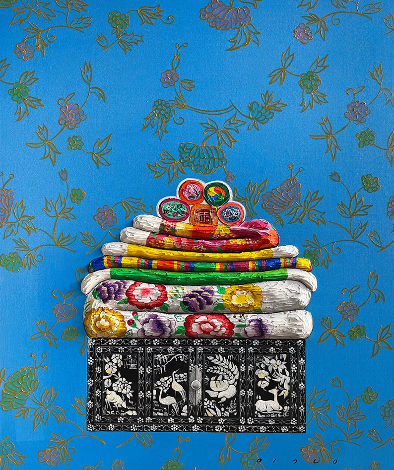이불 · Mixed media · 72.7x60.6cm · 2021