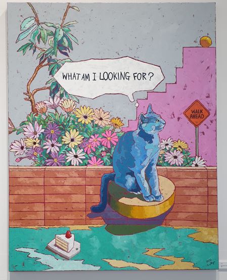 J RYU, 유혹 · Oil &Acrylic on Canvas · 91x116.8cm · 2021 (이미지 제공 = 갤러리밀스튜디오)